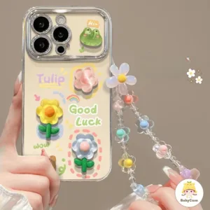 เคสไอโฟน 11 สำหรับ iPhone 16 11 13 15 12 14 Pro Max 8 16 7 15 13 14 Plus X XR XS Max โชคดีโชคดีสร้อยข้อมือนุ่มปกอ่อน