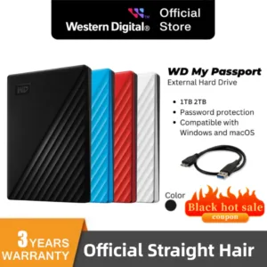 Wd Western Digital ฮาร์ดไดรฟ์แบบพกพา 1TB /2TBMy Passport USB 3.0 (2.5")