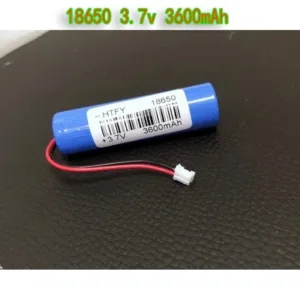 แบตเตอรี่ 18650 1ก้อน 3.7v 3600mah พร้อมแผ่นป้องกัน สายไฟหัวโมเลค2พิน