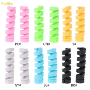 Pealike 2 ชิ้นชุดสายเคเบิลข้อมูลแขนป้องกันสําหรับสายชาร์จ USB สายเกลียวสําหรับโทรศัพท์สมาร์ทลวด Fix Accesso