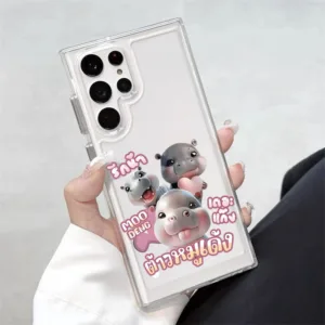 เคสใส ลายการ์ตูน น่ารัก สําหรับ SAMSUNG S24FE A06 A16 A15 A25 A35 A55 A12  A05 A05S A02 S23 S24 ultra FE A22 A04S A13