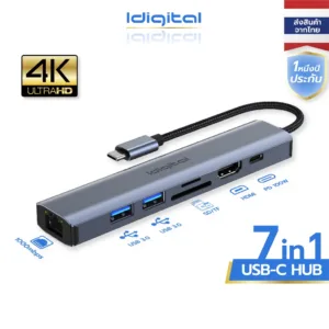 ⚡รุ่นล่าสุด⚡Idigital อะแดปเตอร์ฮับ Type C HUB