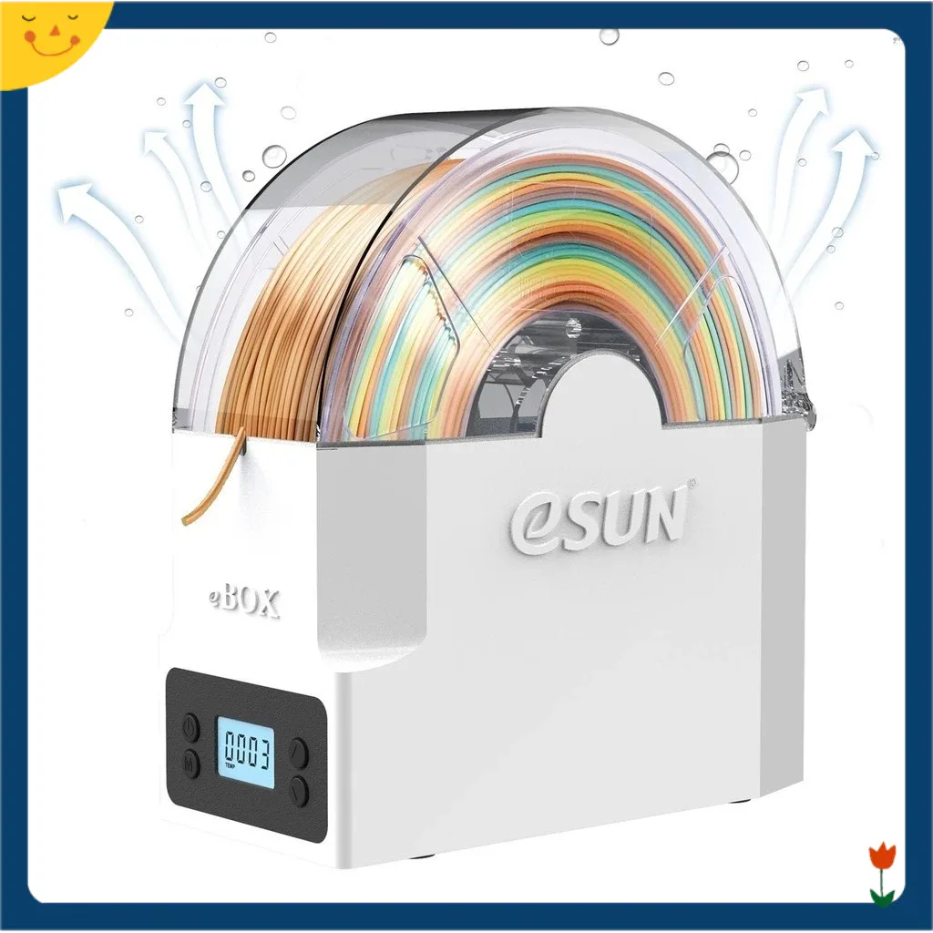 Esun eBOX Lite 3D เครื่องพิมพ์เส้นใยกล่องแห้ง 3D Filament เครื่องอบผ้ากล่องเก็บ Dehydrator Spool ผู้ถือ Keep Filament แห้งใช้งานร่วมกับ 1.75 มม.2.85 มม.3 มม.PLA ABS PETG ไนลอน an