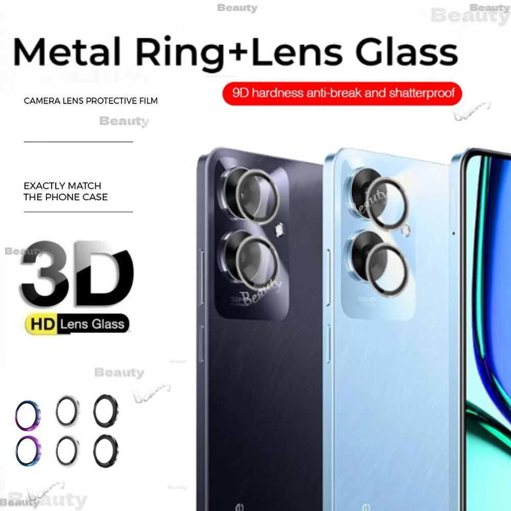 ตัวป้องกันเลนส์กล้องด้านหลังสําหรับrealme Note60 2024 ด้านหลังแหวนโลหะสําหรับRealmeหมายเหตุ 60 X 60X 50 C63 C61 C51 C53 C65s Note50 จริงMENote60 ป้องกันฝาครอบกระจกRealmeNote60