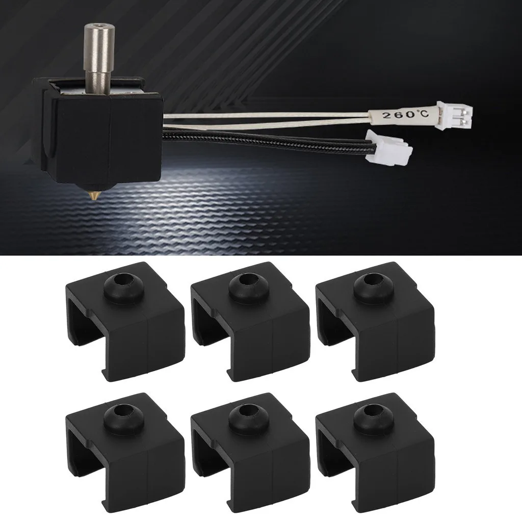 [MET] ปลอกซิลิโคน Hotend 6 ชิ้น 280℃ อุณหภูมิความต้านทาน 3D เครื่องพิมพ์ Extruder ซิลิโคนถุงเท้าสําหรับ Ender 3 V3 SE