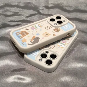 SAMSUNG น่ารักขนมปังแมวเคสโทรศัพท์สําหรับsamsung S24 S23 Ultra S23 FE S22 S21 Plus S20 S21 FEสัตว์น่ารักน่ารักกันกระแทกนุ่มฝาครอบป้องกัน