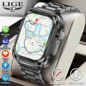 LIGE Z85 MAX สมาร์ทวอท์ช Original Bluetooth Call Fitness Tracker Smartwatch กีฬากลางแจ้ง IP68 กันน้ําสามสายนาฬิกานาฬิกาสําหรับผู้ชายผู้หญิง