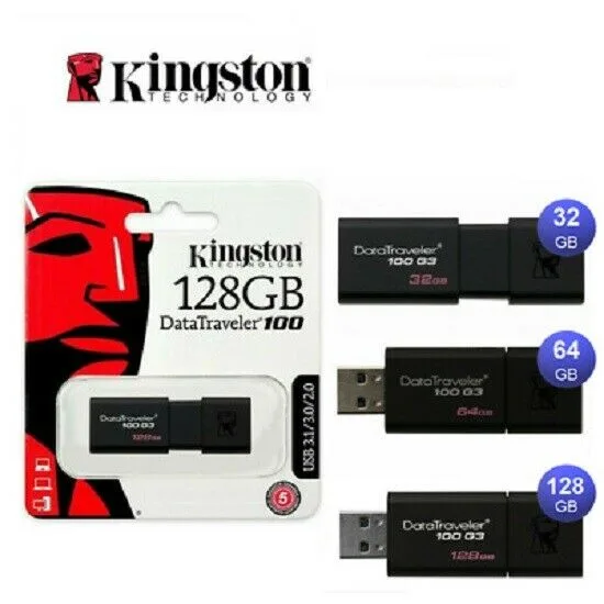 แฟลชไดรฟ์ Kingston 16GB 32GB 64GB 128GB DataTraveler Memory Stick Pendrive USB 2.0