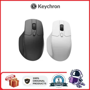 Keychron M6 เมาส์ไร้สาย 2.4G Bluetooth 3395 เมาส์แบบมีสายตามหลักสรีรศาสตร์