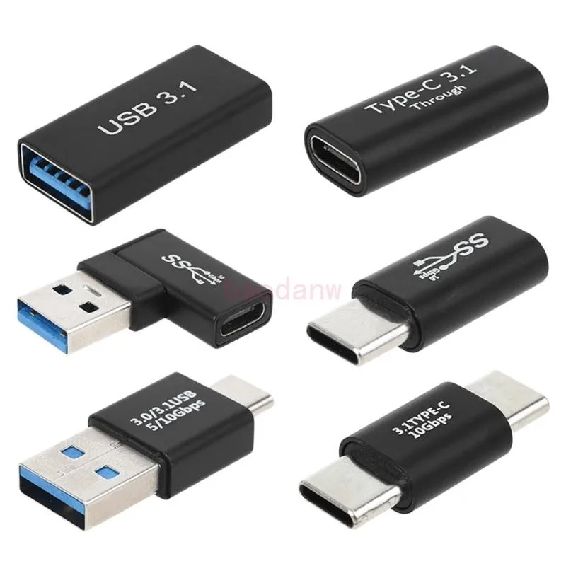 Bdw Type C ถึง USB 3 0 อะแดปเตอร์ OTG USB C ถึง Type C ชายหญิงอะแดปเตอร์แปลง