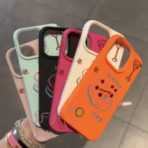 เคสโทรศัพท์เค้กเชอร์รี่ For iPhone 11 12 13 14 15 16 Pro Max X Xr Xs Max 16 15 Plus เคสไอโฟน11 เคสโทรศัพท์ซิลิโคนแบบนุ่ม