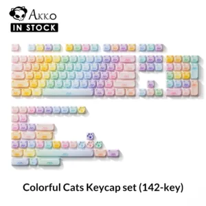 Akko Colourful Cats Keycap set (142 คีย์)