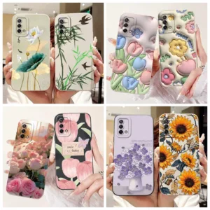 สําหรับoppo A74 4GกรณีCHP2219 ฝาครอบแฟชั่นTulipดอกทานตะวันซิลิโคนนุ่มกันชนกันกระแทกสําหรับOPPO Reno6 Lite A95 F19 F19sกรณี