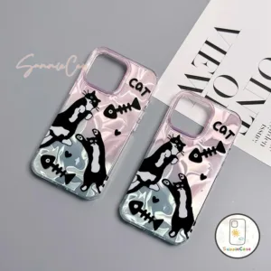 โชคลาภ แมวดำ สำหรับ เคส Samsung A05S A11 A34 A51 A14 A05 A12 A50 A32 A33 A03 A15 A53 A13 A23 A21S A25 A20 ระลอกน้ำ เคส