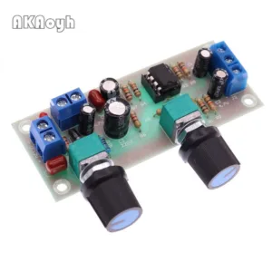 ความแม ่ นยําสูงอุปทานเดียวต ่ ําผ ่ านกรองบอร ์ ดซับวูฟเฟอร ์ preamp board 2.1 ช ่ อง DC 10-24v 22hz-300hz