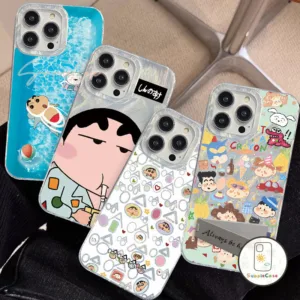 แบรนด์แนวโน้ม  เคส ชินจัง การ์ตูนดูเดิล เคสไอโฟน IPhone 7 15 8 14 Plus 7Plus 13 15 11 12 14 Pro Max X XR XS MAX SE 2020