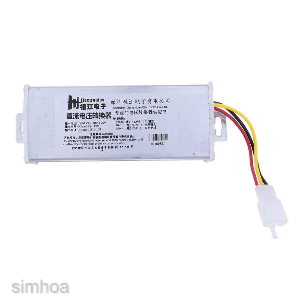โมดูลพาวเวอร์ซัพพลาย DC-DC 48V-120V to 12V 15A สําหรับรถยนต์