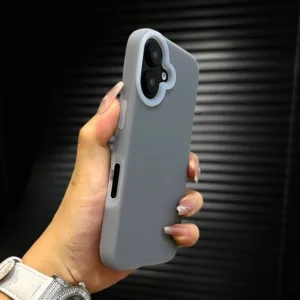 【Jelly silicone soft case/Gray】เคส compatible for iPhone 16 plus 16 pro max case