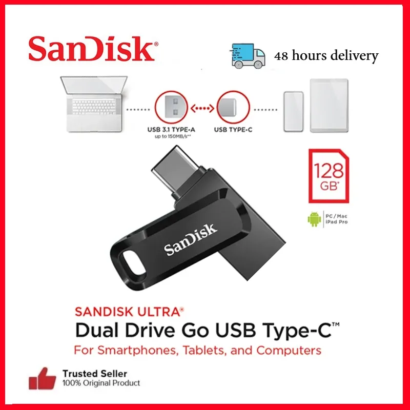 SanDisk Ultra Dual Drive Go 32G/64G/128G/256G/512G/ USB Type-C by Banana IT (แฟลชไดร์ฟแบบ 2 หัว)