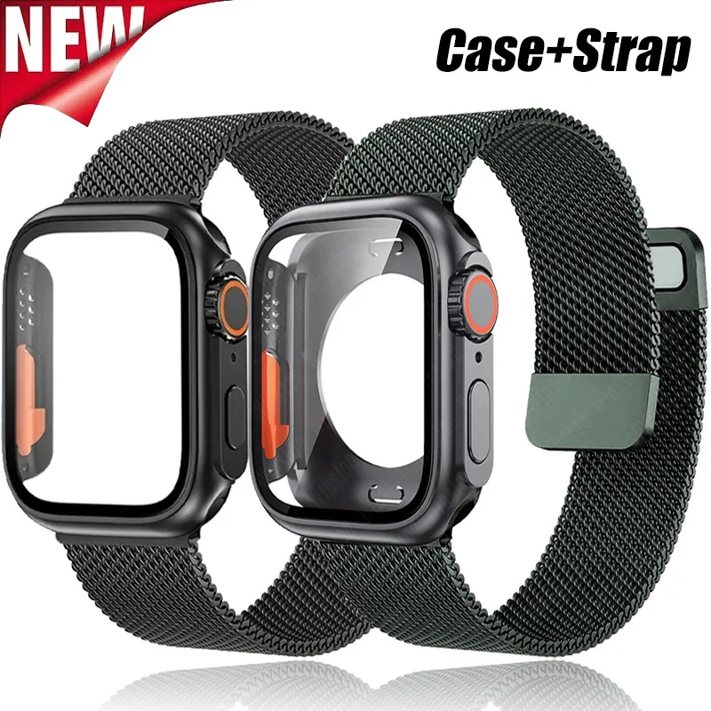 สายรัดข้อมือโลหะแม่เหล็กสําหรับ Apple watch Ultra 1 2 49 มม.46 มม.45 มม.44 มม.40 มม.38 มม.42 มม.44 มม.IWatch serie 10 9 8 7 4 5 6 se