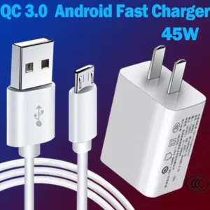 45w Fast Charge สําหรับ RedMi 7/7A/9A/9C/10A/11A/12C/A1/A1 Plus/A2/ A2 Plus POCO C55/C51/C50/C31/C3 โทรศัพท์มือถือ USB โทรศัพท์สายเคเบิลข้อมูล Fast Charger