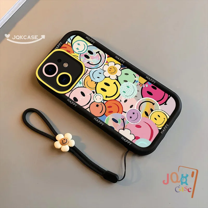โชคดี ยิ้ม สำหรับ Oppo A12 A16 A17K A5s A57 A16K A15 A17 A74 A18 A58 A78 A38 A7 A3s A55 A54 A31 Reno 8T 6 เปลือกนิ่ม เคส