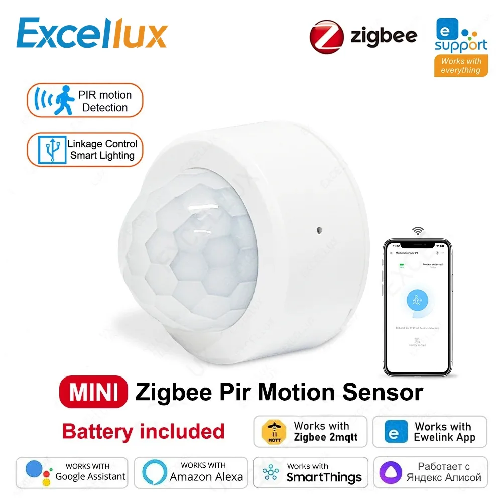 Ewelink Zigbee Human PIR Motion Sensor Body Movement เครื่องตรวจจับอินฟราเรด Home Security Alarm สนับสนุน ZBBridge Z2M
