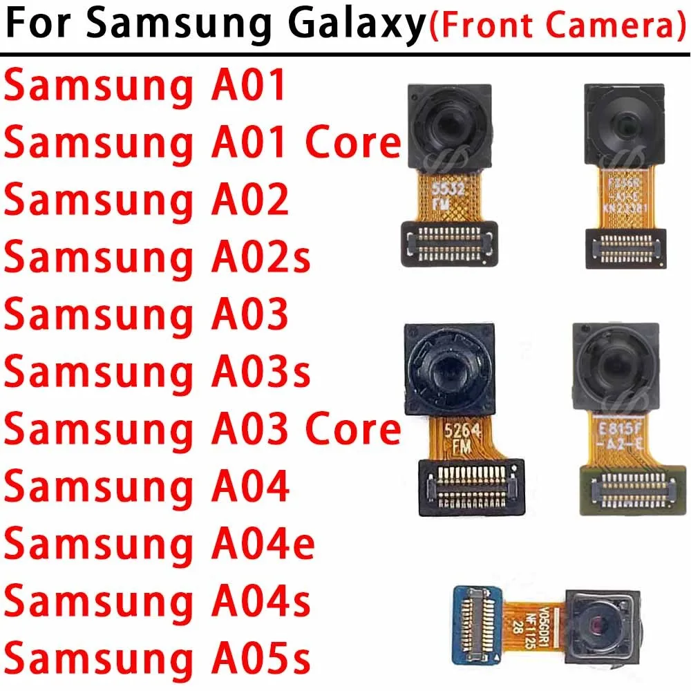 สําหรับ Samsung Galaxy A01 A03 Core A02 A02S A03S A04 A04E A04S A05S เดิมด้านหน้ากล้องโมดูลอะไหล่
