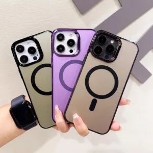 เคสโทรศัพท์อะคริลิคแม่เหล็กไร้สายสำหรับ iPhone 16 11 12 13 14 15 Pro Max XR XS Max 7 8 14 Plus 16 15 13 11 เคสโทรศัพท์