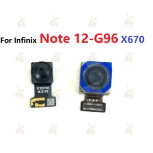 สําหรับ Infinix Note 12 G96 X670 กลับโมดูลกล้องด้านหลัง Flex Cable + เปลี่ยนกล้องด้านหน้า Facing