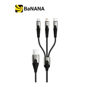 สายชาร์จ QPLUS 3-in-1 3A 1M Q1 Black by Banana IT