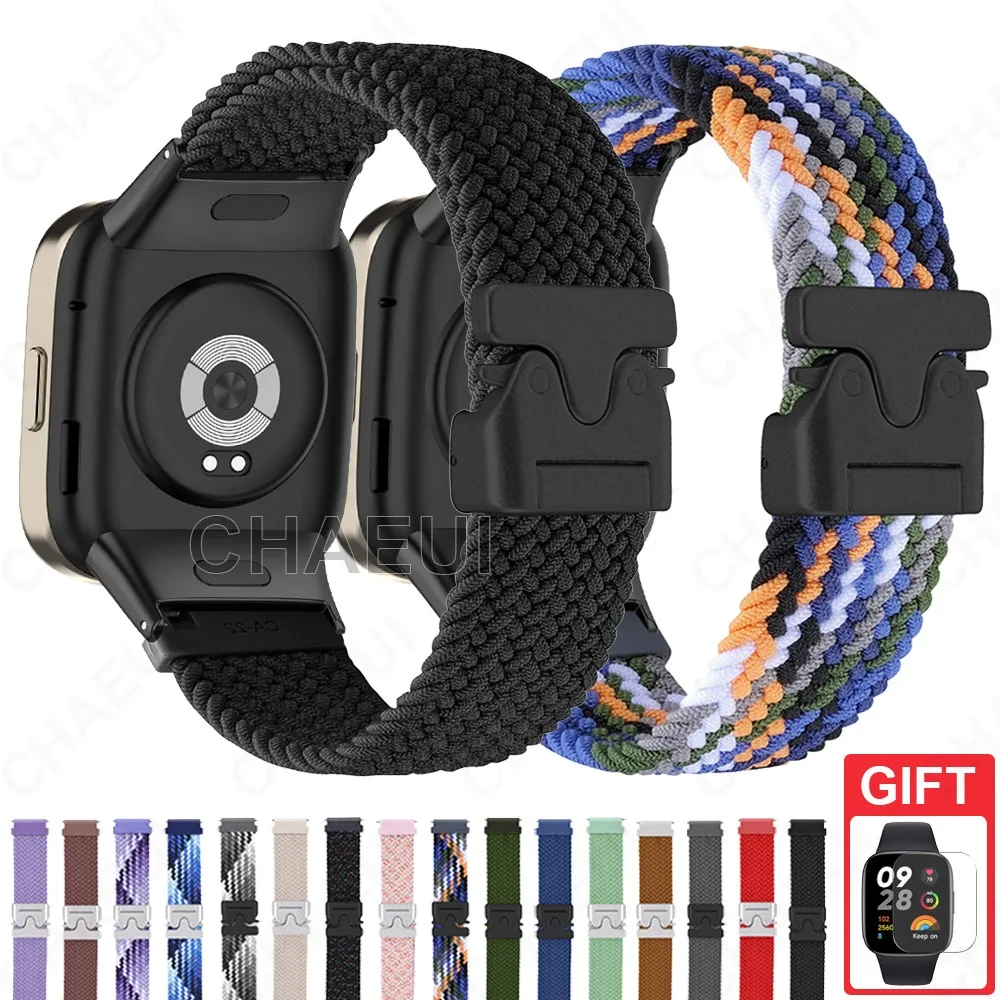 สายทอเปลี่ยนสายนาฬิกาไนลอนอุปกรณ์เสริมสําหรับ Redmi Watch 5 4 3 Active
