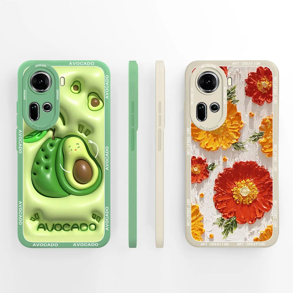 เคสโทรศัพท์สําหรับoppo Reno11 Pro F 5G Ultraปลอกดอกไม้น่ารักสแควร์ซิลิโคนเหลวป้องกันปกหลังสําหรับReno11F Reno 11Pro 11FกันชนCapa