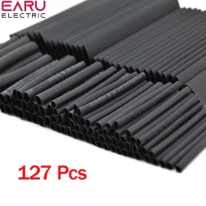 127pcs ความร้อนหดหลอด Sleeving ท่อ Assortment Kit การเชื่อมต่อไฟฟ้าสายไฟห่อสายกันน้ํา Shrinkage 2:1