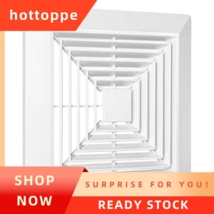 hottoppe ฝาครอบพัดลมดูดอากาศในห้องน้ําพร้อมชิ้นส่วนทดแทนสปริงสําหรับเพดานสี่เหลี่ยมหรือพัดลมดูดอากาศแบบติดผนัง