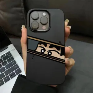 เคสไอโฟน16 15 14 13 12 11 Pro Max Case Creative Peeping Crayon Shin-chan Matte Soft Compatible เคส iPhone X/XS