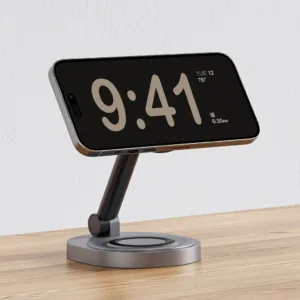 2 In 1 Magnetic Wireless Charger Stand Pad สําหรับโทรศัพท์ iOS/นาฬิกา Airpods Fast Charging Dock Station