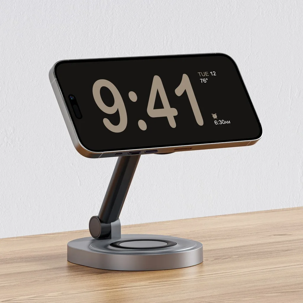 2 In 1 Magnetic Wireless Charger Stand Pad สําหรับโทรศัพท์ iOS/นาฬิกา Airpods Fast Charging Dock Station