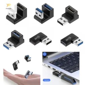 Ppy 90 องศาขวาลงมุม USB3 0 อะแดปเตอร์ขยายชายกับหญิงสําหรับพีซี