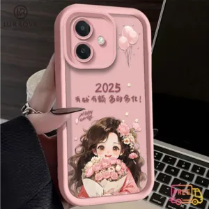 Case สำหรับ realme Note 60 realme Note 50 realme C75 C65 C67 C61 C55 C51 2025ดอกไม้ช่อสาวกันกระแทก TPU โทรศัพท์ Case