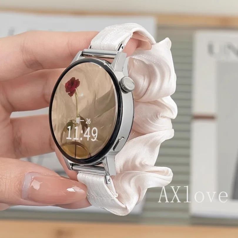 SAMSUNG 20มิลลิเมตร22มิลลิเมตรชีฟองผ้าไหมน้ําแข็งห่วงวงยืดหยุ่นสําหรับ ซัมซุง กาแลคซี นาฬิกาอัลตร้า7 6 5 มือโปร 4คลาสสิกที่ใช้งาน2 43มิลลิเมตร47มิลลิเมตร44มิลลิเมตรแบบบูรณาการสร้อยข้อมือหัวเว่ย Gt 2/2/จ/3สาย