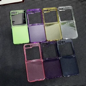 Flip6 Samsung Galaxy Z Flip5 TPU candy Case แฟชั่น luxury link pure สีกรณี Samsung Galaxy Z Flip 3 Flip4 กันกระแทกโทรศัพท์ความคิดสร้างสรรค์กรณีฝาครอบ