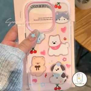 การ์ตูนแมว สตรอเบอร์รี่ หมาน่ารัก Redmi Note 10A 9C 10s 10 8 12 11s 9 11 Pro Plus 9A 10  Nfc 9T 10C POCO M3 ตลกดีนะ เคส
