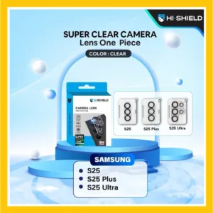 Hi-Shield ฟิล์มกระจกกันรอยกล้อง แบบครอบใส Super Clear Camera Lens  Samsung S25/S25 Plus/S25 Ultra