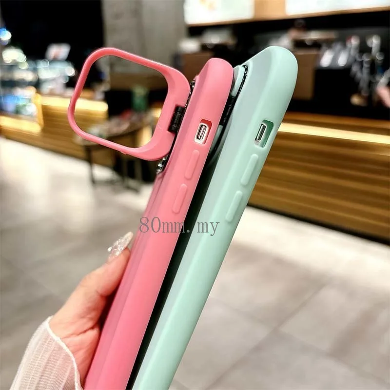 เคสสำหรับ Realme Note 60 50 เคสแบบด้านสำหรับRealme 13 12 Pro Plus Lite 12X C67 C65 C63 C60 C61 4G 5Gฝาหลัง ขาตั้งในตัว ที่วางพับได้ หลากสี