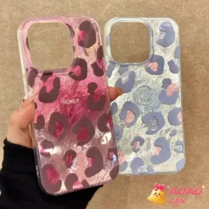 เคสไอโฟน 16 สำหรับ iPhone 11 16 15 13 14 12 Pro Max 7Plus XR 16 8 15 14 Plus X XS Max SE 2022 เสื้อคลุมเสือดาวหวาน
