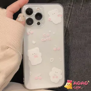 เคสไอโฟน11 15 สำหรับ iPhone 13 11 15 14 12 Pro Max 7 8 14 15 Plus XR X XS Max SE 2020 ปกอ่อนซากอ่อนน่ารัก