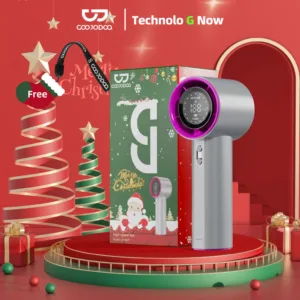 GOOJODOQ Christmas พัดลมพกพา พัดลมมือถือ ความเร็วสูง ทํางานเงียบ ปรับความเร็วได้