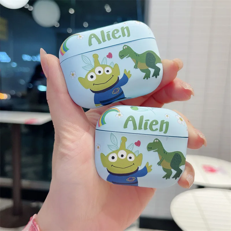 (เคส Airpods4) เคสการ์ตูนAlien สําหรับ AirPods4(2024)1/2/3/Pro/Pro2 Frosting Full Protection Case