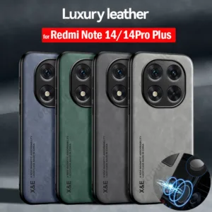 เคสโทรศัพท์หนังสําหรับ Xiaomi Redmi หมายเหตุ 14 Pro Plus 14Pro + Note14Pro 4G 5G กรณี Ultra Thin Matte Textured ปลอกซิลิโคนอ่อนนุ่ม Anti-fall กล้องปกป้องกันกระแทกปกหลัง